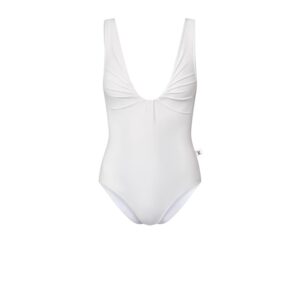 Louis Vuitton Gathered One-Piece Swimsuit White For Women 1AFTDB