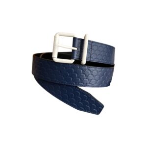 Louis Vuitton 35mm LV Initiales Embossed Belt – Navy Blue With Matte White Buckle
