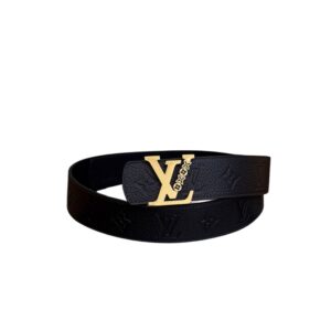 Louis Vuitton 40mm LV Initiales Monogram Belt Black With Gold Buckle