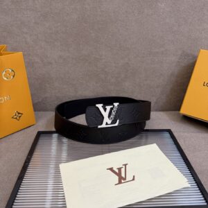 Alternative view of Louis Vuitton 40mm LV Initiales Monogram Belt Black With Silver Buckle