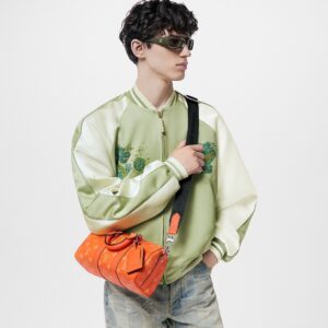 Alternative view of Louis Vuitton Keepall Bandouliere 25 Travel Bag 9.8in/ 25cm Orange Silver Hardware M31044