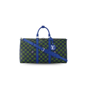 Louis Vuitton Keepall Bandoulière 50 Blue Green 19.7in/50cm N00161