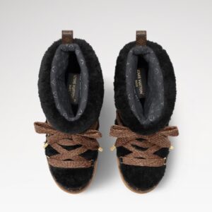 Alternative view of Louis Vuitton LV Cloud Lace-Up Ankle Boots Sneaker Noir For Women 1AIV15