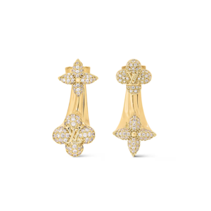 Louis Vuitton LV Flower Comet Earrings Gold Hardware For Women M03520