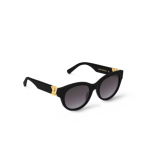 Louis Vuitton LV GO-14 Round Sunglasses Black For Women Z2378E