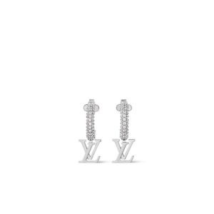 Louis Vuitton Iconic Earrings Silver-Toned For Women - M02276