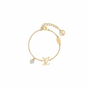 Louis Vuitton LV Iconic Heart Bracelet Gold-Toned For Women M1342A