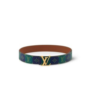 Louis Vuitton LV Initiales College Monogram Heritage 40mm Reversible Belt Green For Men M4331U