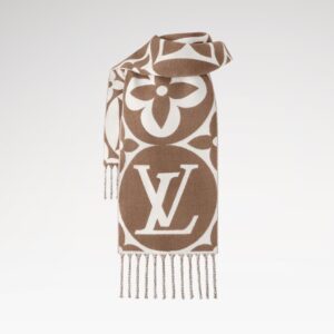 Alternative view of Louis Vuitton LV Medallion Scarf Brown 92.5in/235cm M94853