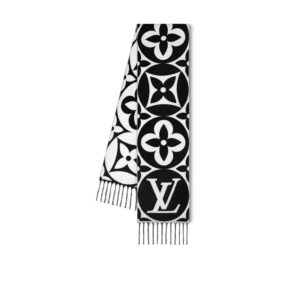 Louis Vuitton LV Medallion Scarf Black 92.5in/235cm M79212