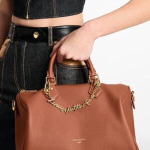 Alternative view of Louis Vuitton LV Script Chain Bag Charm Gold Hardware For Women M03473
