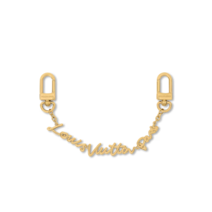 Louis Vuitton LV Script Chain Bag Charm Gold Hardware For Women M03473