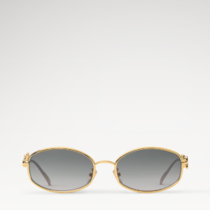 Alternative view of Louis Vuitton LV Script Metal Round Sunglasses Gold Hardware For Women Z3171U