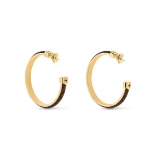 Alternative view of Louis Vuitton LV Signature Earrings Gold-Toned For Women M01627