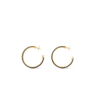 Louis Vuitton LV Signature Earrings Gold-Toned For Women M01627