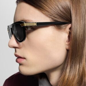 Alternative view of Louis Vuitton LV Slide Round Square Sunglasses Black Z2886U