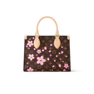 Alternative view of Louis Vuitton LV x Murakami OnTheGo PM Tote Bag 9.8in/ 25cm Sakura Brown Gold Hardware For Women M13269