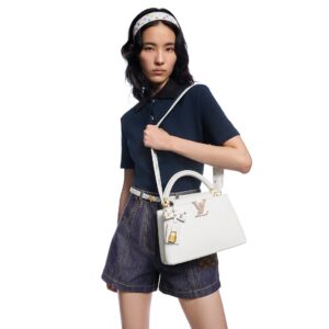 Alternative view of Louis Vuitton LV x TM Capucines BB Top Handle Bag 10.6in/ 27cm White Gold Hardware For Women M13253