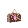 Louis Vuitton LV x Murakami Keepall Bandouliere 45 Travel Bag 17.7in/ 45cm Sakura Brown Gold Hardware For Women M13752 - Image 3