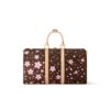 Louis Vuitton LV x Murakami Keepall Bandouliere 45 Travel Bag 17.7in/ 45cm Sakura Brown Gold Hardware For Women M13752 - Image 5