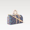 Louis Vuitton LV x TM Keepall Bandouliere 45 Travel Bag 17.7in/ 45cm Cherry Denim Gold Hardware M13875 - Image 4