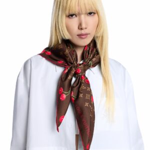 Alternative view of Louis Vuitton LV x TM Monogram Cerise Square 90 Brown For Women 35.4in/90cm M96094