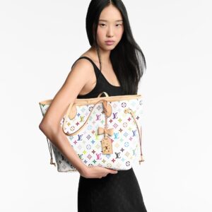 Alternative view of Louis Vuitton LV x TM Neverfull MM Tote Bag 12.2in/ 31cm Multicolor Gold Hardware For Women M27787