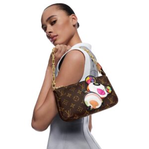 Alternative view of Louis Vuitton LV x TM Pochette Accessoires Shoulder Bag 8.7in/ 22cm Brown Monogram Canvas Gold Hardware For Women M13440