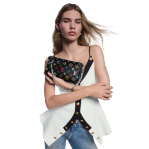 Alternative view of Louis Vuitton LV x TM Pochette Accessoires Shoulder Bag 8.7in/ 22cm Multicolor Monogram Canvas Gold Hardware For Women M13663