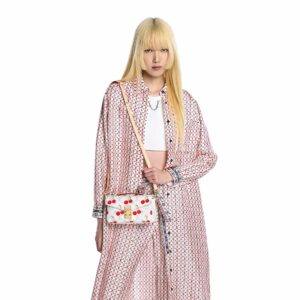Alternative view of Louis Vuitton LV x TM Pochette Metis East West Shoulder Bag 8.5in/ 21.5cm Cherry Canvas Gold Hardware For Women M14231