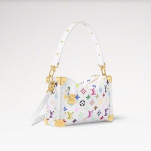 Alternative view of Louis Vuitton LV x TM Side Trunk MM Shoulder Bag 9.3in/ 23.5cm Multicolor Gold Hardware For Women M14046