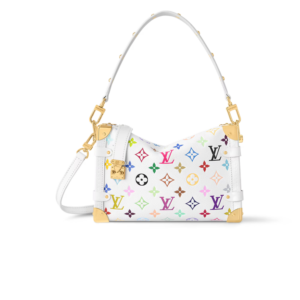 Louis Vuitton LV x TM Side Trunk MM Shoulder Bag 9.3in/ 23.5cm Multicolor Gold Hardware For Women M14046