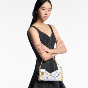 Alternative view of Louis Vuitton LV x TM Slim Trunk Crossbody Bag 9.1in/ 23cm Multicolored Gold Hardware For Women M27737