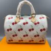 Louis Vuitton LV x TM Speedy Soft Bandouliere 30 Top Handle Bag 11.8in/ 30cm White Gold Hardware For Women M14238 - Image 4