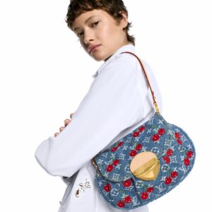 Alternative view of Louis Vuitton LV x TM Sunset Monogram Shoulder Bag 10.6in/ 27cm Cherry Denim For Women M13680