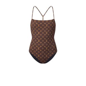 Louis Vuitton Monogram One-Piece Swimsuit Brown For Women 1AC6AG