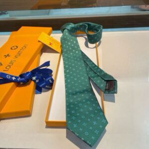 Alternative view of Louis Vuitton Signature Monogram Silk Tie Green For Men