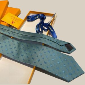 Alternative view of Louis Vuitton Signature Monogram Silk Tie Mint For Men