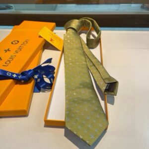Alternative view of Louis Vuitton Signature Monogram Silk Tie Mustard For Men