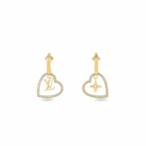 Louis Vuitton My LV Heart Earrings Gold-Toned For Women M02308