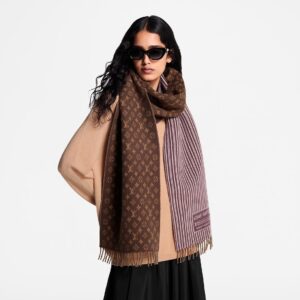 Alternative view of Louis Vuitton My Neverfull Scarf Brown/Burgundy 94.5in/240cm M96732