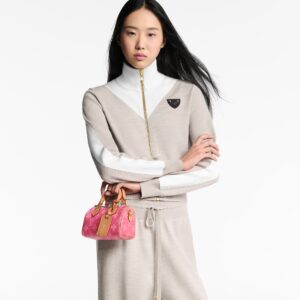 Alternative view of Louis Vuitton Nano Speedy Top Handle Bag 6.3in/ 16cm Origine Rose Ruban Gold Hardware For Women M28322