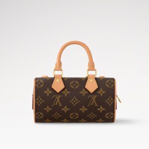 Alternative view of Louis Vuitton Nano Speedy Dating Top Handle Bag 7.1in/ 18cm Brown Gold Hardware For Women M13226