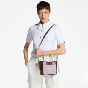 Alternative view of Louis Vuitton Neverfull Bandouliere Inside Out BB Tote Bag 10.4in/ 26cm Misty Lilac Gold Hardware For Women M25656