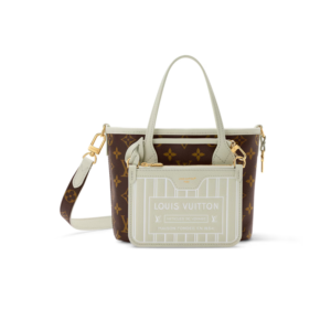 Louis Vuitton Neverfull Bandoulière Inside Out BB Tote Bag 10.4in/ 26cm Monogram Celadon Gold Hardware For Women M28236