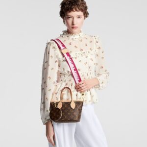 Alternative view of Louis Vuitton Neverfull BB Tote Bag 9.4in/ 24cm Pink Peony Gold Hardware For Women M46786
