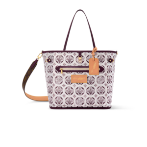 Louis Vuitton Neverfull Inside Out MM Tote Bag 12.2in/ 31cm Monogram/ Purple Gold Hardware For Women M28377