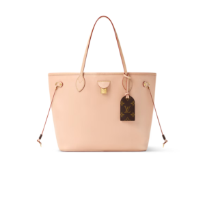 Louis Vuitton Neverfull MM Tote Bag 12.2in/ 31cm Beige Gold Hardware For Women M27635
