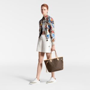 Alternative view of Louis Vuitton Neverfull MM Tote Bag 12.2in/ 31cm Brown Monogram Canvas Gold Hardware For Women M40995