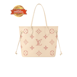 Louis Vuitton Neverfull MM Tote Bag 12.2in/ 31cm Creme Gold Hardware For Women M21579
